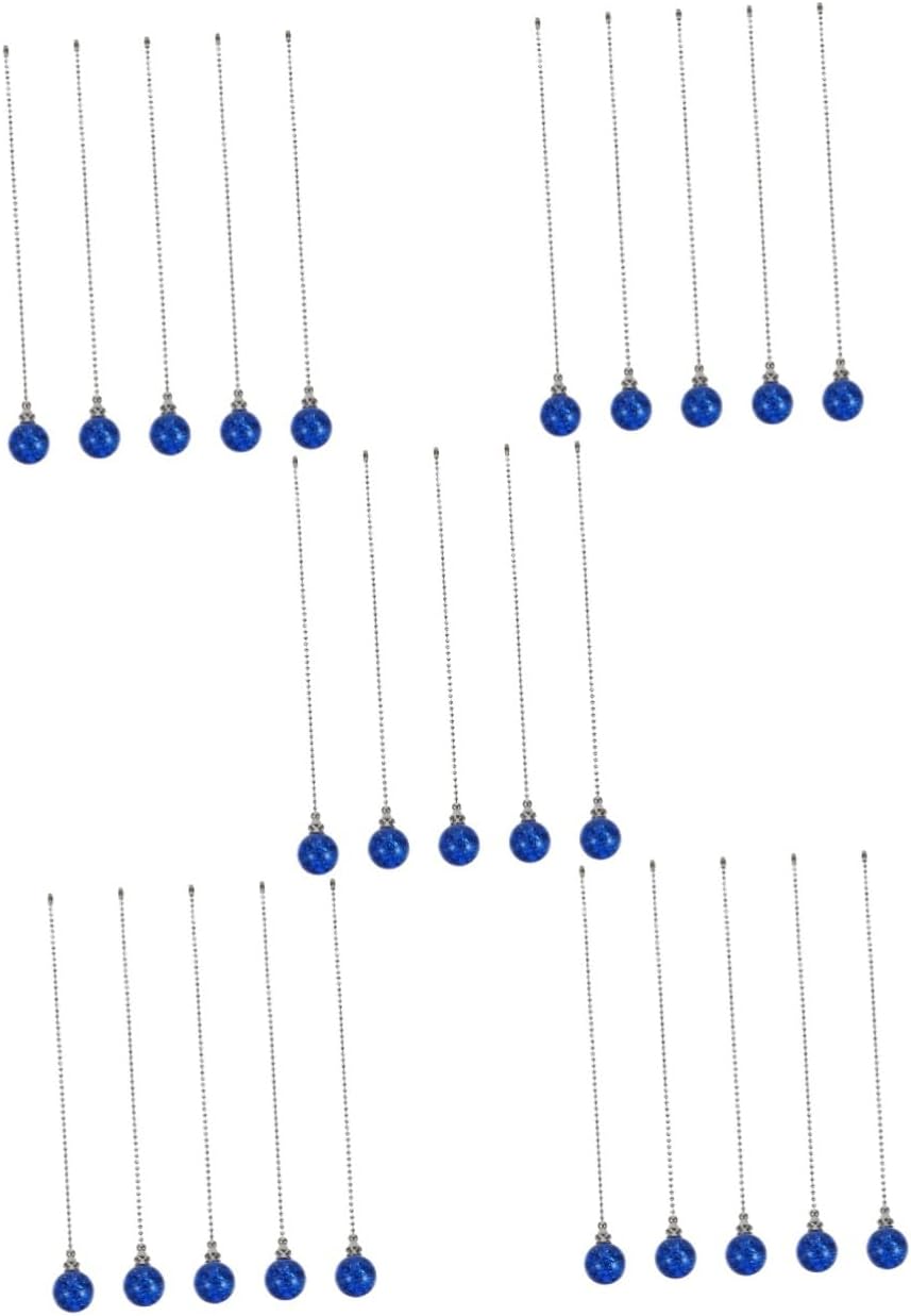 DOITOOL 25pcs Ceiling Fan Pull Chain Decorative Extension Stylish Crack Design for Bedside Lamp and Chandelier and Ergonomic Connection Lighting Accessory