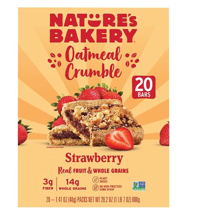 Nature's Bakery Strawberry Oatmeal Crumble - 20 Bars (Pack of 2)