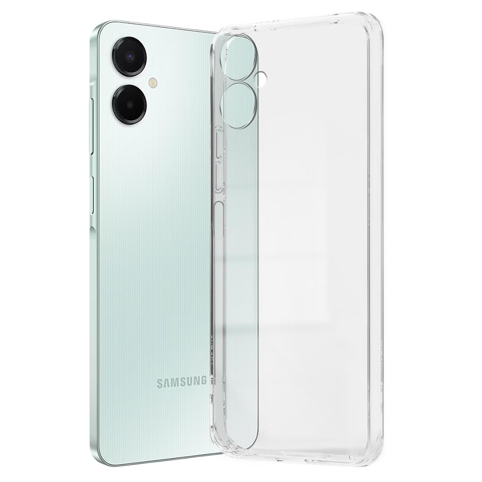 Image of Fashionury Crystal Clear Case for Samsung Galaxy A06 5G | Yellowing Resistance | Transparent TPU Silicone | Raised Camera Lips | Slim Transparent Cover