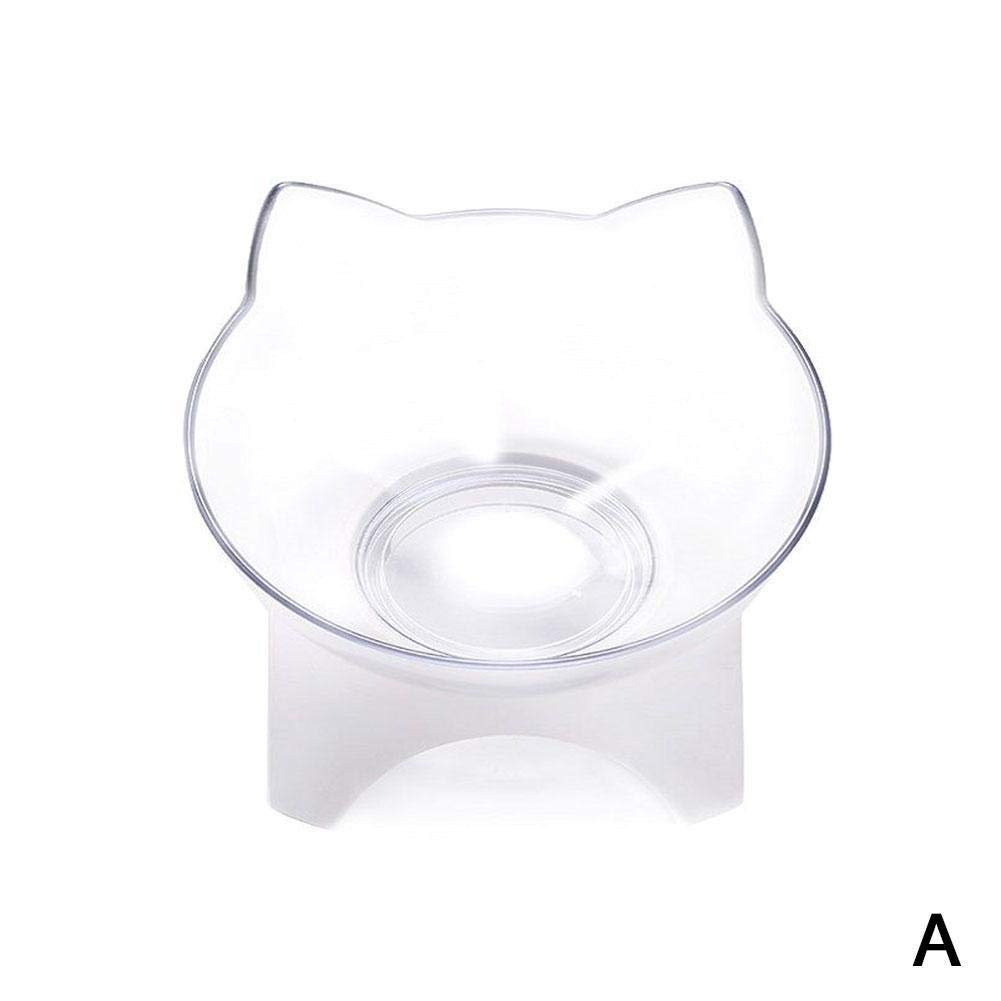 Star Eleven Double non-slip cat bowl bowls with raised pet food holder and water bowls for cats dogs feeders cat bowl pet supplies (A)