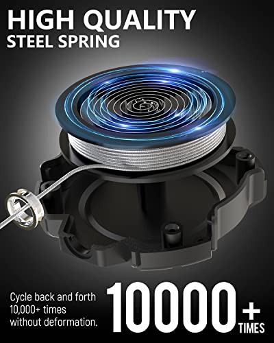 Liugx 2 Pack Retractable Keychain, Heavy Duty Carabiner Key Chains, 10,000+ Rebound, Impact Resistance Id Badge Reels With 31.5” Wire Rope And Key Ring, Up To 8Oz, Aluminum Ring, Carbon Fiber-Texture #TOP1