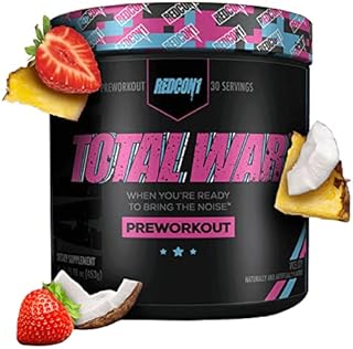 REDCON1 Total War Pre Workout - L Citrulline, Malic Acid, Green Tea Leaf Extract for Pump Boosting Pre Workout for Women & Men - 3.2g Beta Alanine to Reduce Exhaustion, Vice City 30 Servings