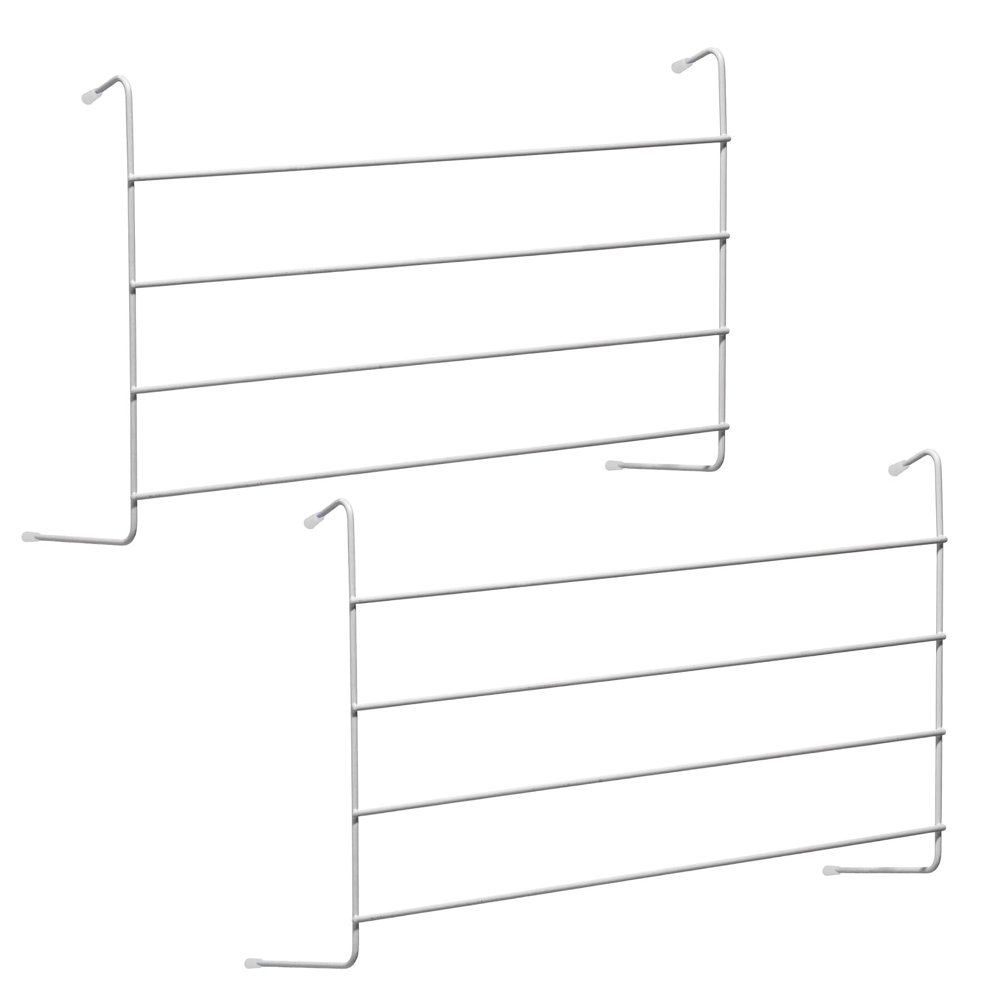 Flatro White 4 Tier Radiator Clothes Drying Rack - Space Saving Towel Hanging Rail - Indoor Clothes Airer (Pack Of 2)