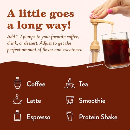 Image of Jordan's Skinny Mixes Sugar Free Coffee Syrup, Holiday Maple Bourbon Pecan Coffee Flavoring Syrup, Zero Calorie Drink Mix for Lattes, Baking, Protein Shake, Dairy & Gluten Free, Kosher, 25.4 Fl Oz