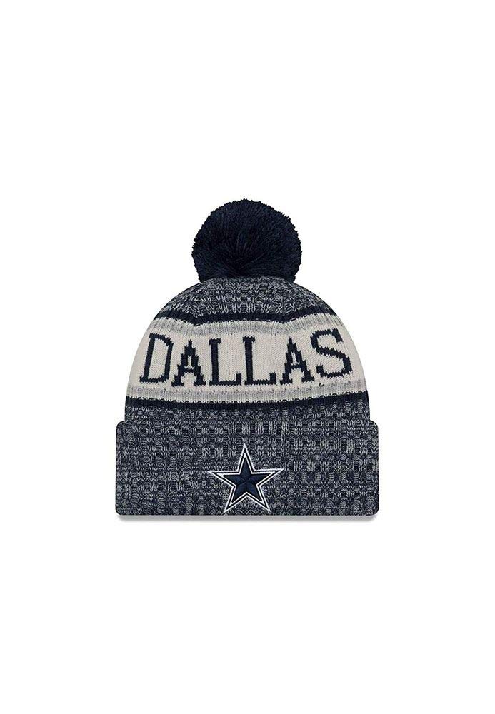 New Era NFL Sideline Bobble Knit 2018/2019 Season Beanie (Dallas Cowboys)