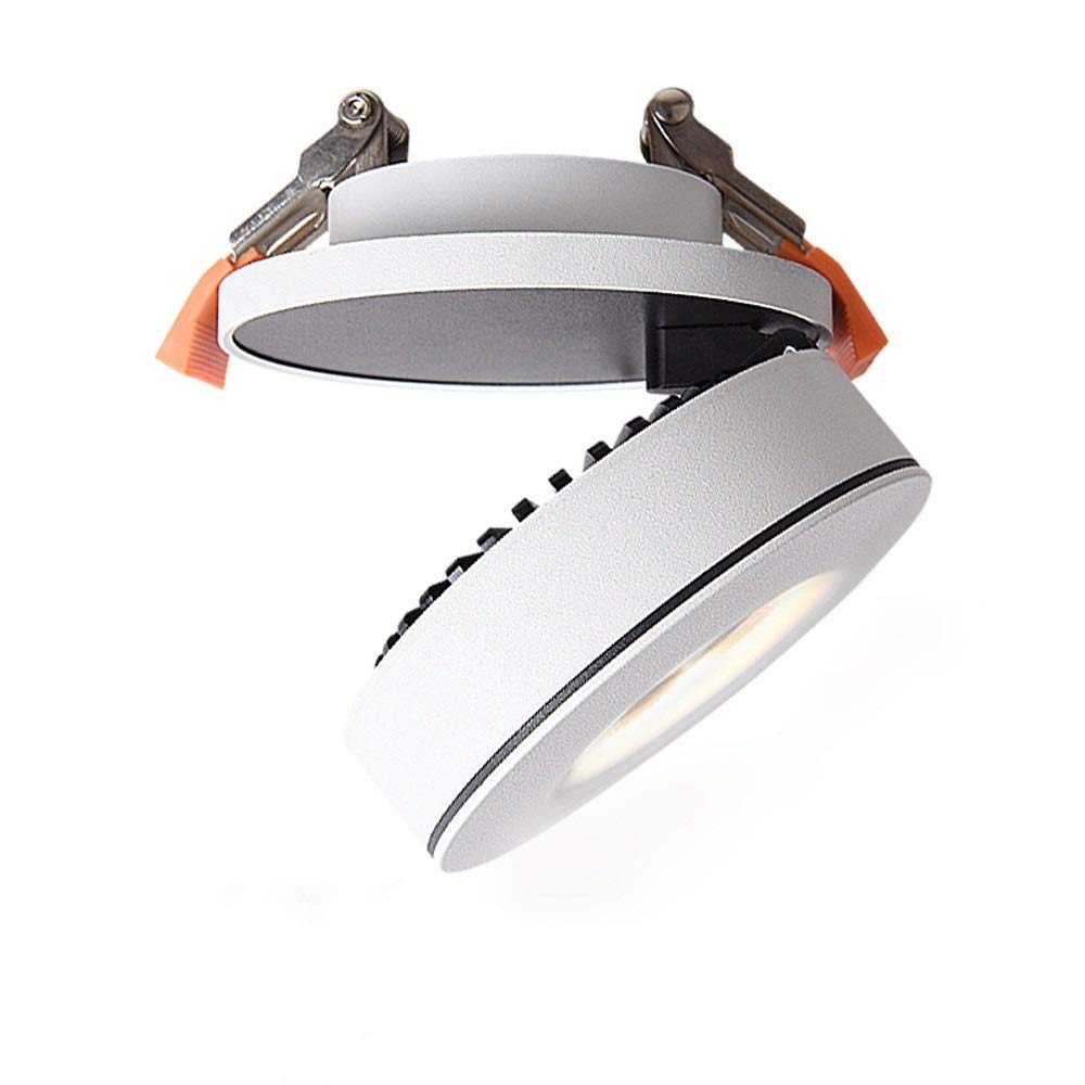 Spot LED encastré 2W COB blanc orientable 360° pour éclairage de plafond