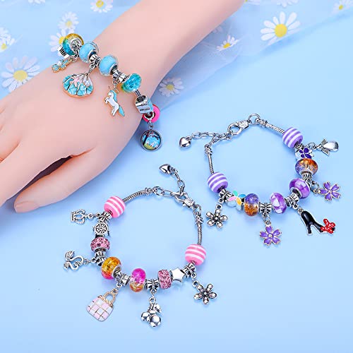 Victlov 126 Pieces Charm Bracelet Making Kit, Diy Craft For Girls, Unicorn/Mermaid Crafts Gifts Set For Arts And Crafts For Girls Teens Ages 8-12 #TOP6
