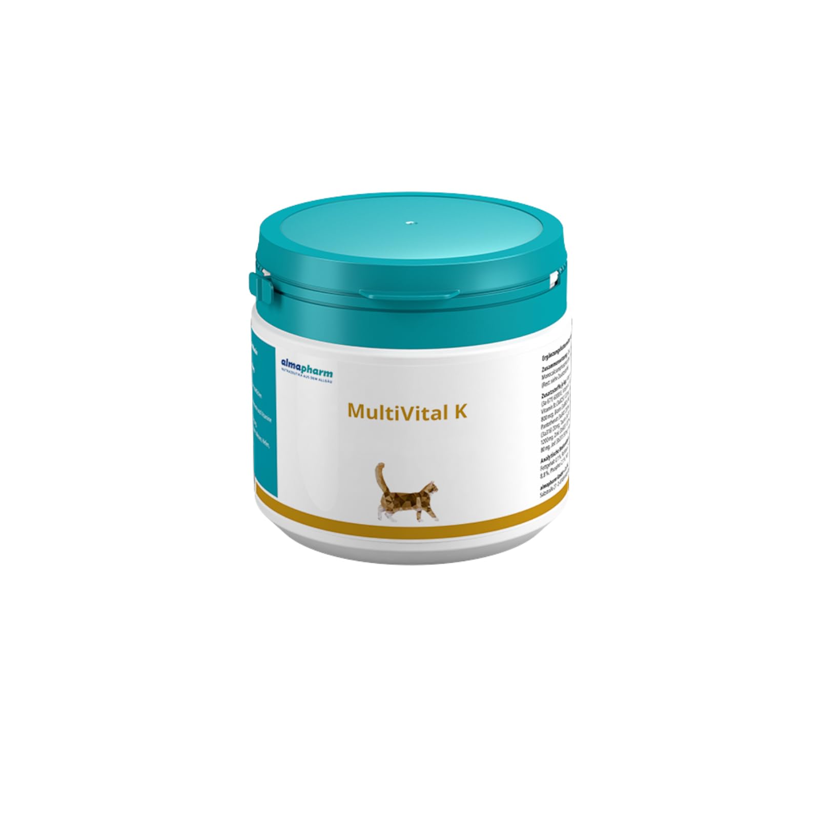 almapharm MultiVital K | 250 g | Complemento alimenticio para gatos | Mezcla hipoalergénica de vitaminas y minerales según demanda