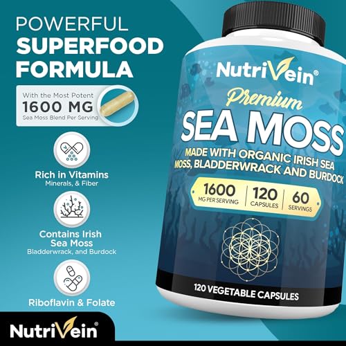 Nutrivein Premium Organic Irish Sea Moss Capsules
