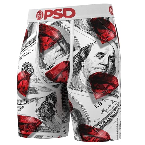 PSD Men's Gemstone Print Boxer Briefs - 7 Inch Inseam Breathable and Supportive Men's Underwear with Moisture-Wicking Fabric2