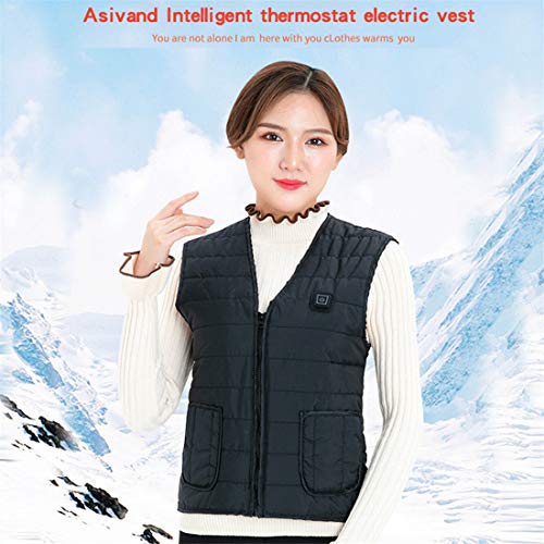 Ropa invierno esquí y camping con abrigo chaleco térmico mujer USB 5