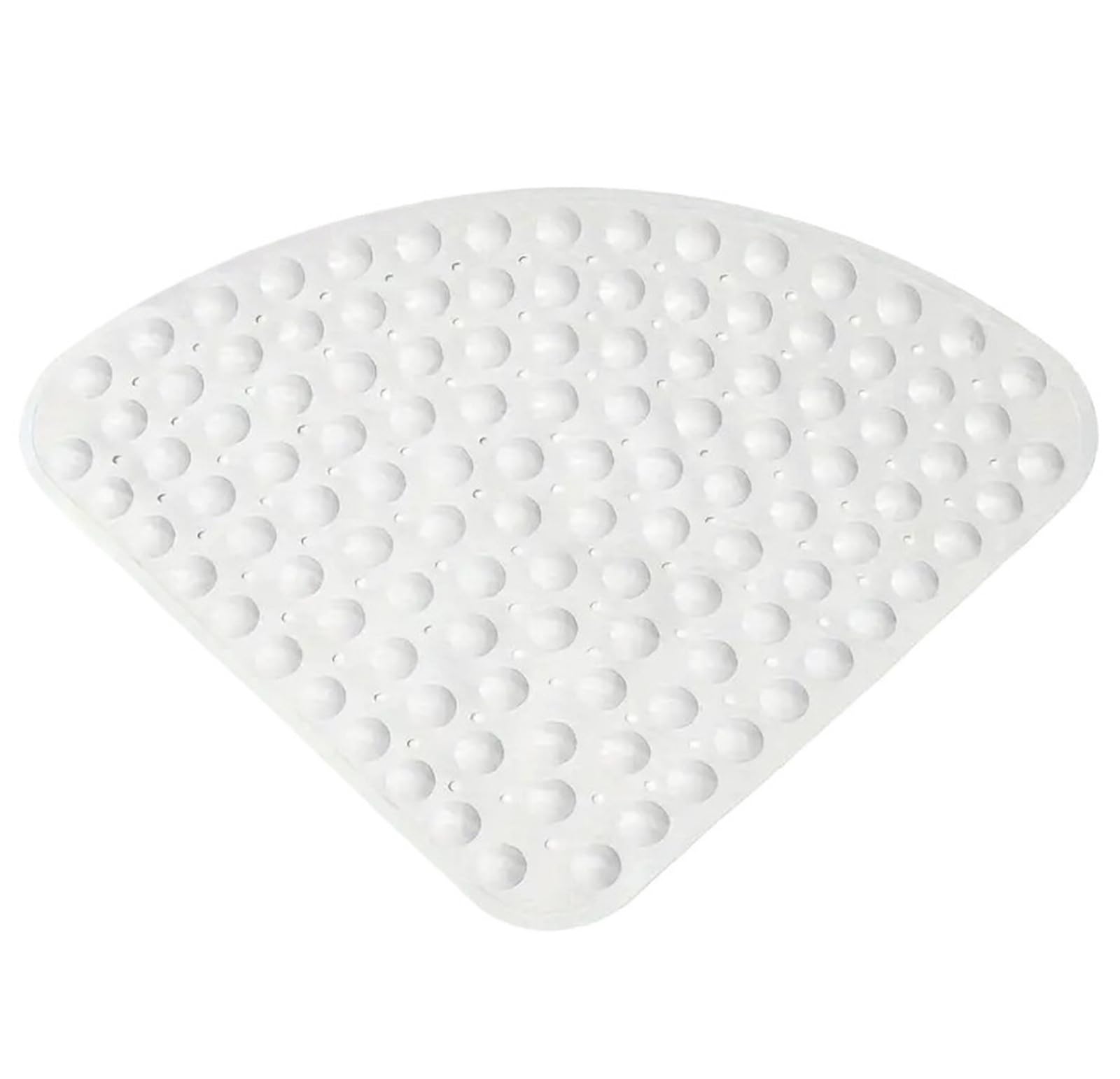 Tapis de Bain AntidéRapant Ventouses antidérapantes de Tapis Douche Triangle 54x54cm(White)