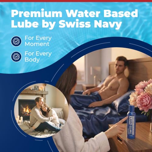 Image of Swiss Navy Premium Water-Based Lubricant - 6 oz | Lubricating Gel for Men, Women & Couples - Toy Safe - Non-Staining Formula - Compatible with Latex & Condoms