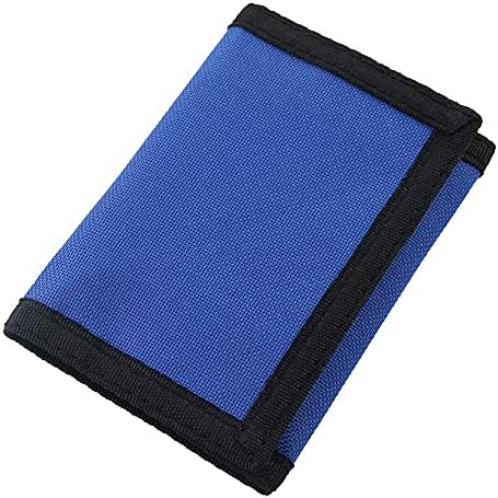 NEICY RFID Blocking Canvas Wallet for Men and Women - Camo Trifold Outdoor Sports Wallets with Magic Sticker for Teen Kids, Navy Blue, Medium, Casual