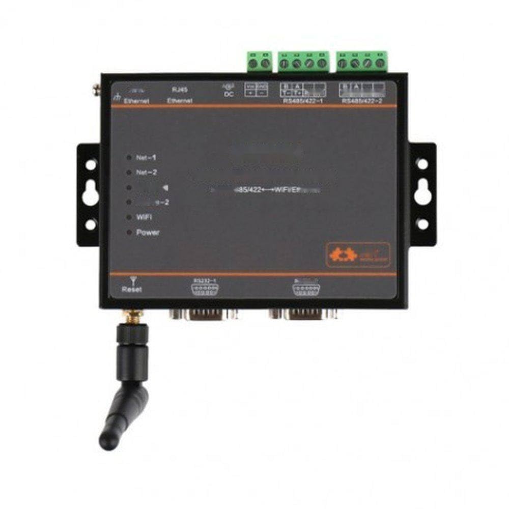 Serveur de périphérique série de qualité industrielle 2 canaux RS232/RS422/RS485 vers Ethernet/Wi-Fi convertisseur TCP/IP/Telnet/Modbus Web