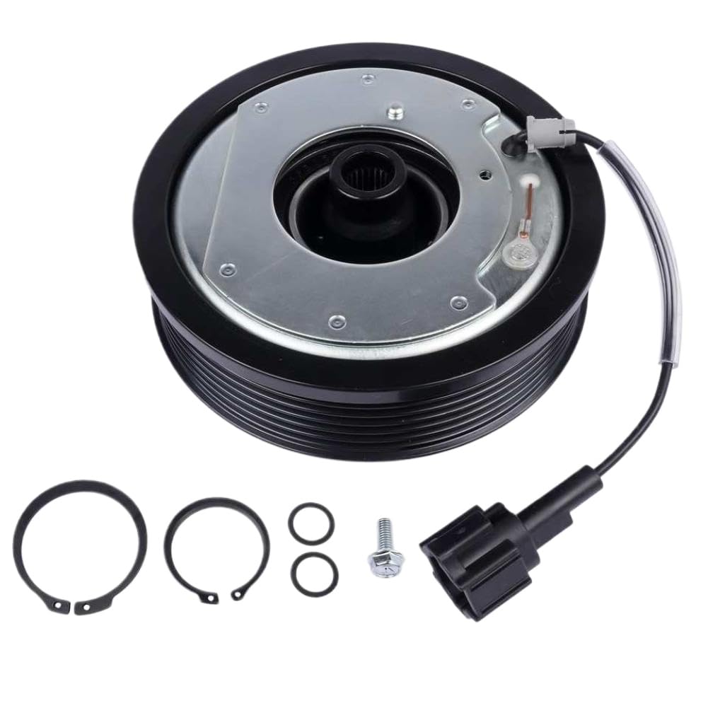 Qhtwuyqek Onecolor A/C Compressor Clutch Kit 6 Groove Pulley 92600Cj63a 92600Cj63d 92600Cj63e Compatible With Nissan Cube Versa 2009-2012 L4 1.8L