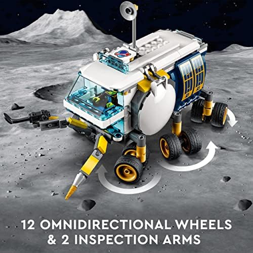 LEGO 60348 City Lunar Roving Vehicle Outer Space Toy, NASA Inspired Set for Kids 6 Plus Years Old with 3 Astronaut Minifigures