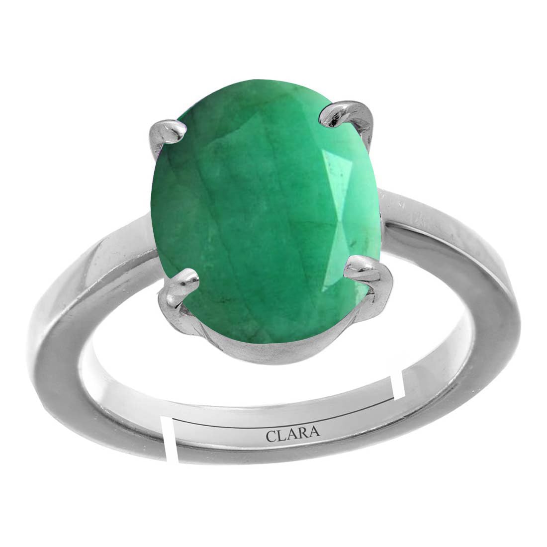 Clara Emerald Panna 3.25ratti Stone Silver Adjustable Ring for Women (B0752W5R7L) Amazon Price History, Amazon Price Tracker