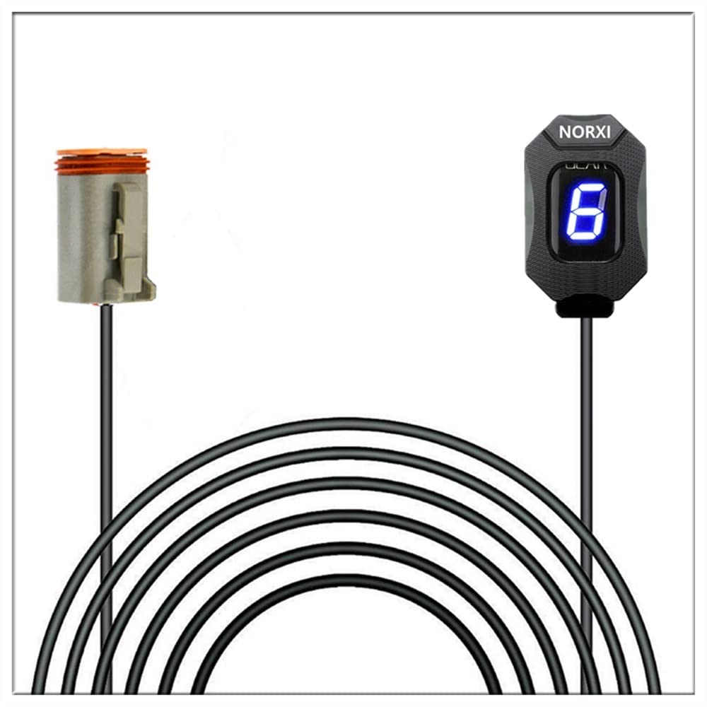 Indicador Marchas Moto Indicador de Marcha Medidor para Harlei Motocicleta Play EFI Motor ECU Enchufe Montaje 6 velocidades 1-6 Nivel indicador Velocidad