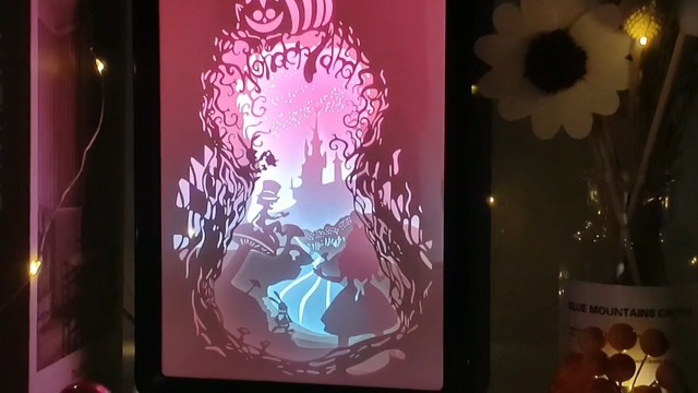 SIWEME Alice in Wonderland Frame Night Light LED 3D Lamp Desk Lamp