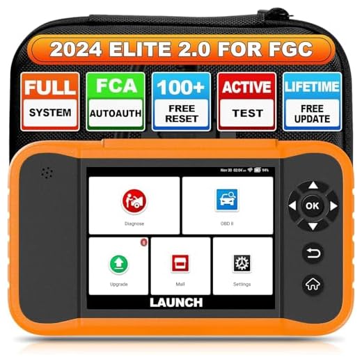 LAUNCH Creader Elite 2.0 FGC OBD2 Scanner,ECU Code, Bi-Directional Scan Tool for Ford, for GM, for Chrysler,100+ Reset, Full System Diagnose, FCA AUTOAUTH, AUTOVIN, Lifetime Free Update
