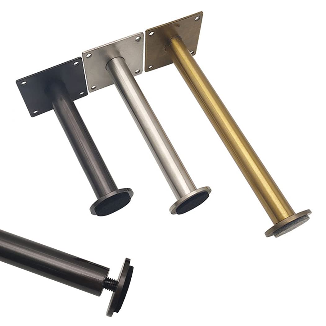 Gambe per mobili, Piedini regolabili for mobili, gambe for divani, for armadi in acciaio inox, for tavoli, piedini for, for e scrivanie in metallo, argento, 4 pezzi(30cm)