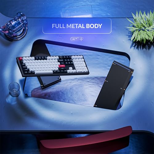 Image of Keychron Q6 HE QMK Wireless 2.4 GHz Custom Keyboard, Rapid Trigger Bluetooth 100% Full-size with Hall Effect Gateron Double-Rail Magnetic Switches PBT Keycaps Aluminum Compatible for Mac Windows Linux