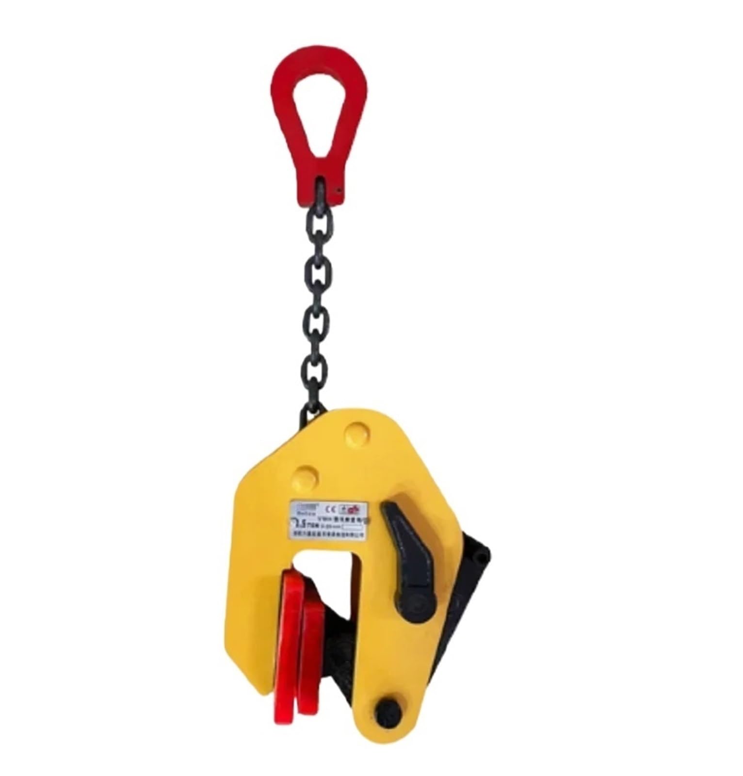 Mnmioio 1T 0-30Mm Lifting Clamp, 0.5T-1Ton Stainless Steel Vertical Trackless Lifting Pliers Seamless Clamp Plate Hooks Tongs Lifter(1T 0-30Mm)