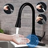 Motion Sensor Automatic Kitchen Faucet Touchless,Soosi Pull Down Kitchen Faucet Single Handle One/3