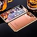 iPhone 6s plus tempered glass screen protector, iPhone 6 plus Front+Back mirror screen protector 【compatible iPhone 6 plus & 6s plus 5.5 inch】【Color mirror tempered glass screen protector】【Rose gold】