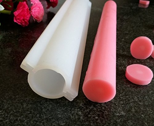 image for EchoDone Round Tube Column Silicone Soap Candle Mold Embed Soap Making