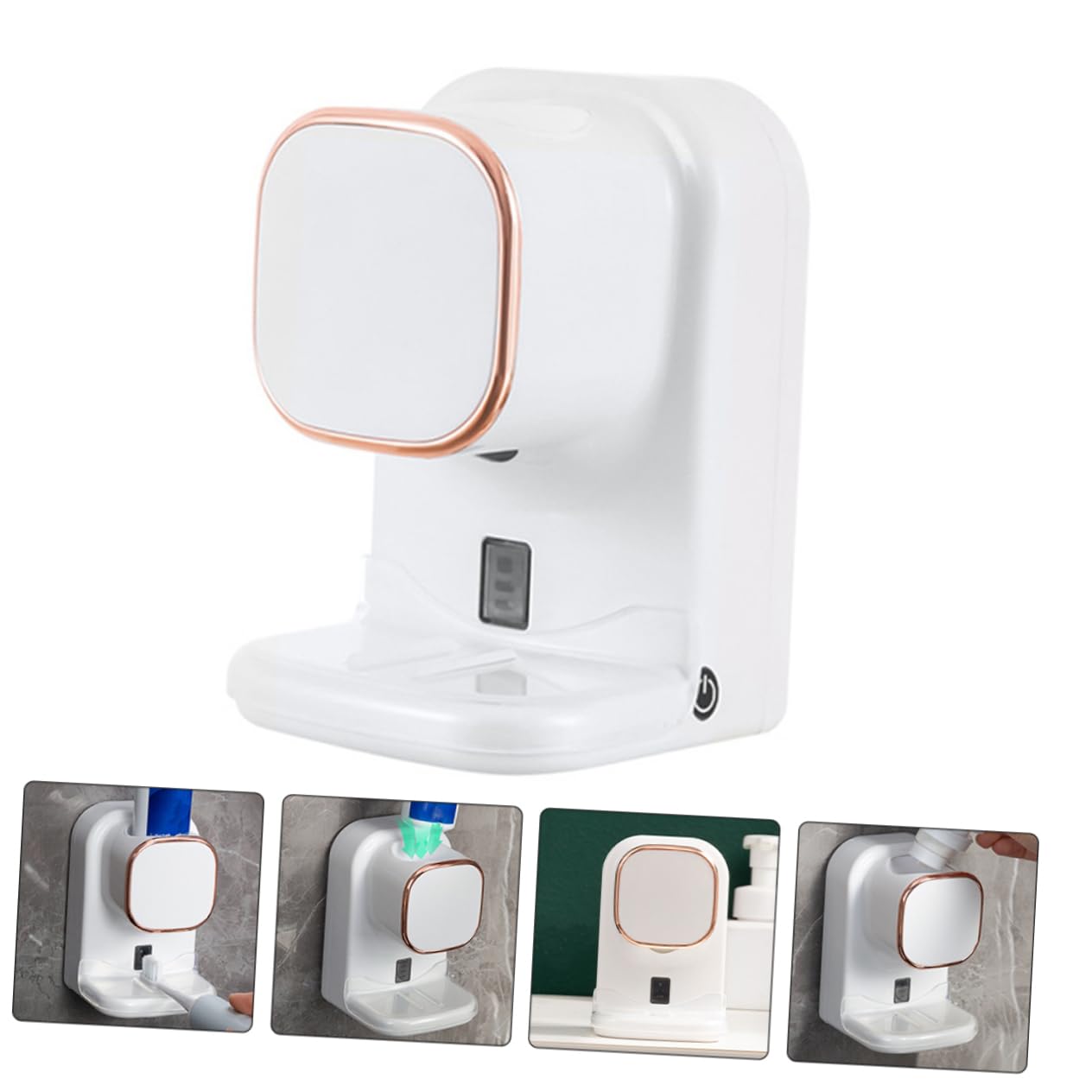 TOPBATHY Distributeur De Dentifrice Électrique Mural Presse-tube Automatique Pour Salle De Bain Support Pour Dentifrice Avec Capteur