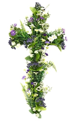 Cross Floral Wire Wreath Bundle With 2 Frames And 1 Over The Door Hook Hanger - Arts, Crafts, Home Decoration, Diy, Christmas, Holiday, Macramé #TOP5