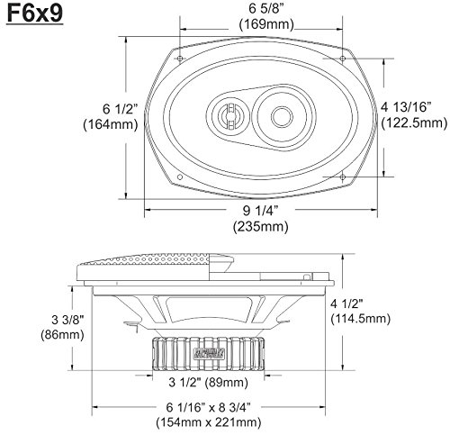 Earthquake Sound Focus 6x9-inch High 