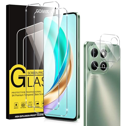 Coiwxmoi [2+2 Piezas Protector Pantalla para Honor X6B, 2 Cristal Templado + 2 Protector Camara, Dureza 9H, HD Clara, Anti Arañazos, Sin Burbujas,Ultra Resistente,para Honor X6B 6,56'