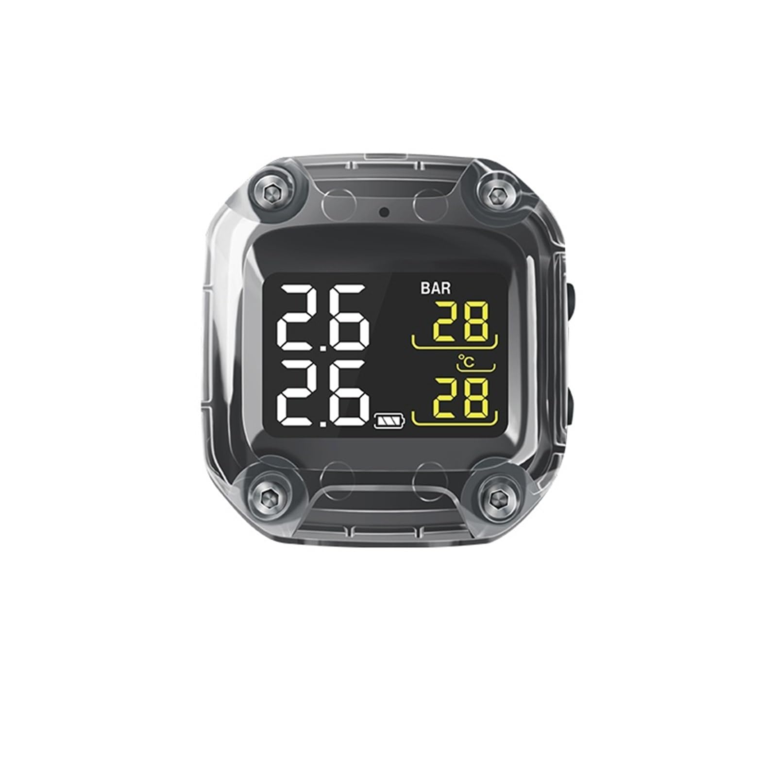 Sistema di monitoraggio Pneumatici TPMS for Moto Wireless LCD Digitale con Due sensori Esterni/Interni Facile da installare(TH)
