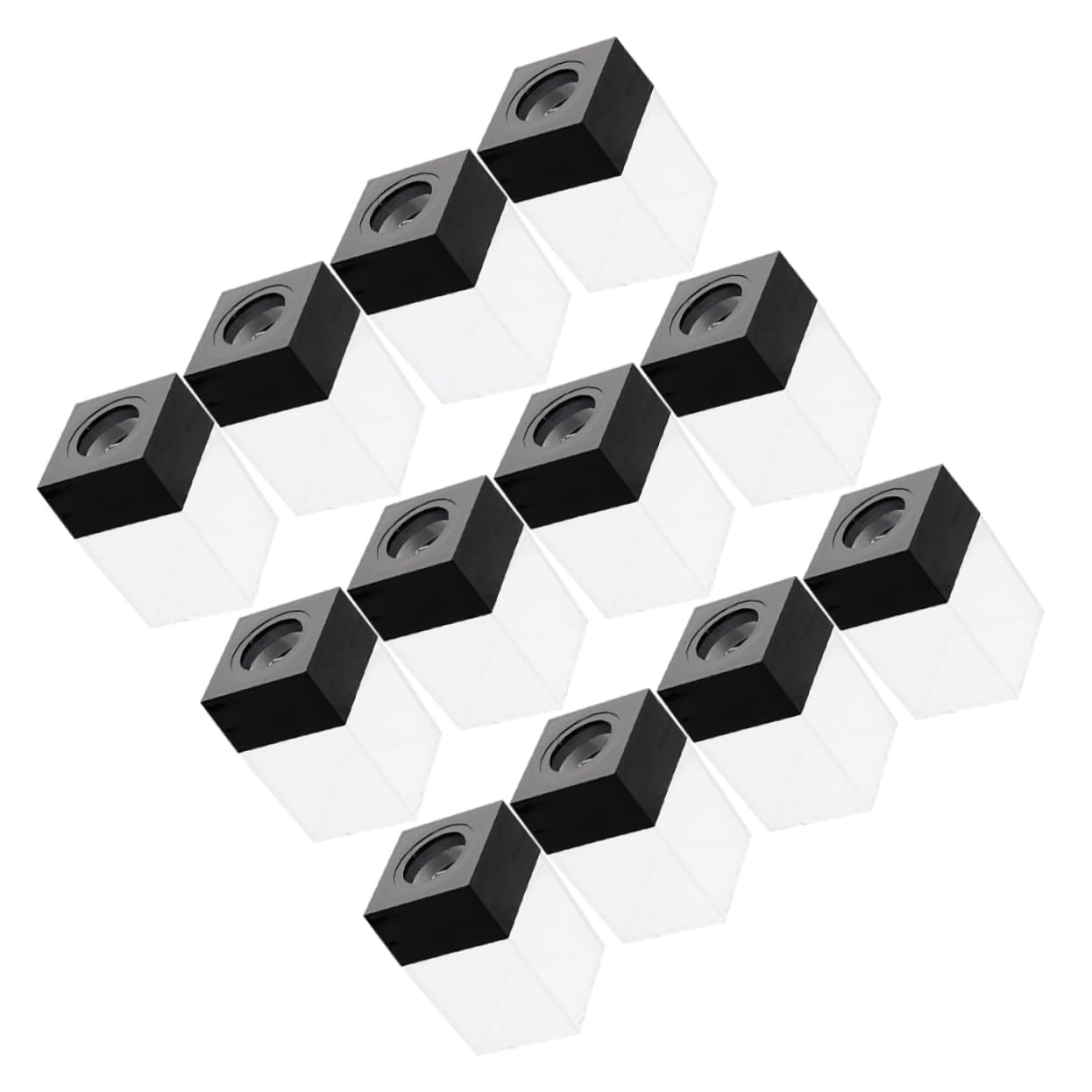 12 Piezas Caja De Clips Magnéticos De Plástico Organizador De Clips Para Escritorio Soporte Cuadrado Para Sujetapapeles Para Oficina y Contenedor Magnético Horquillas y Soportes