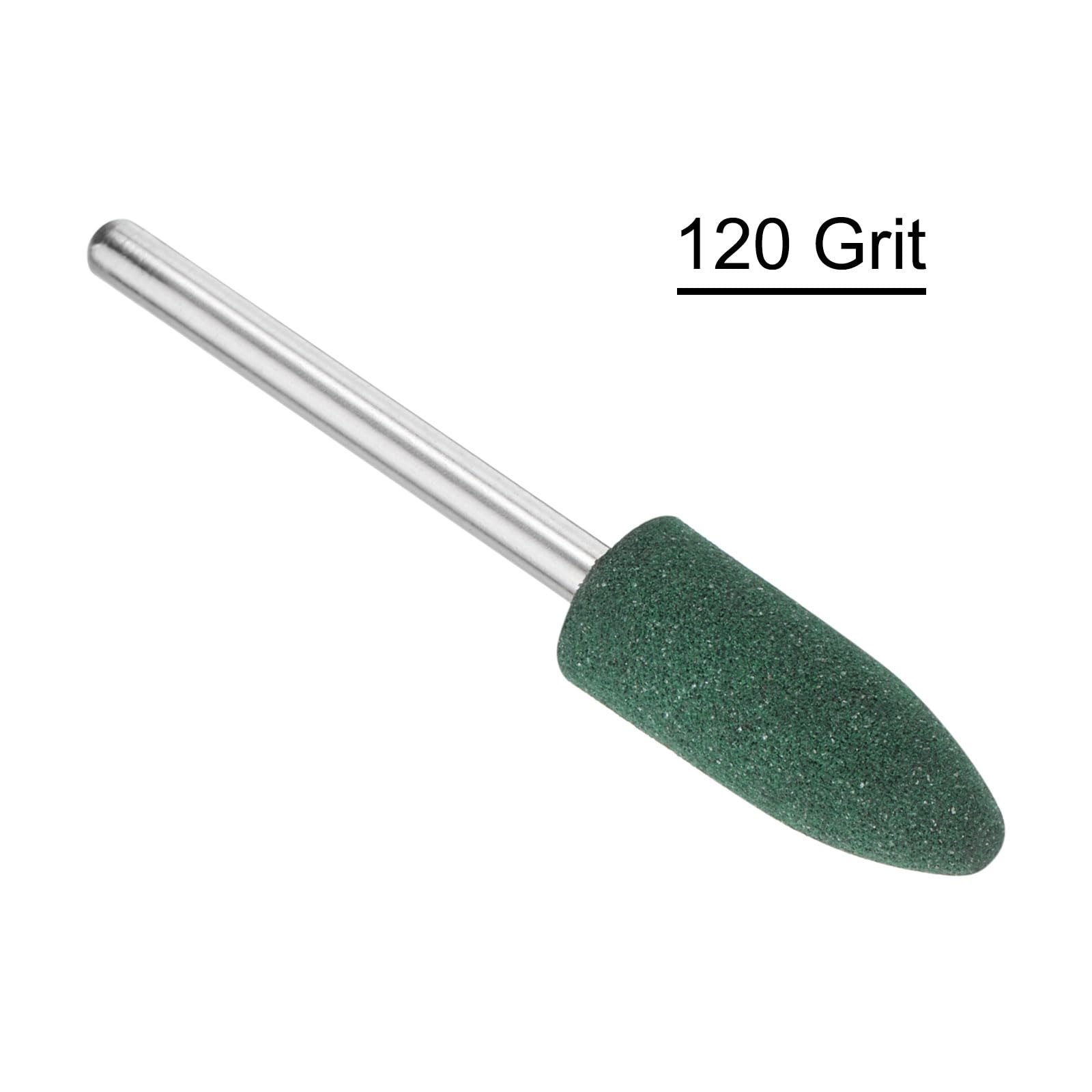 QUARKZMAN 10pcs Punte di Lucidatura in Gomma, Punte di Lucidatura Rotanti con Testa Conica Montata da 8mm (5/16 Pollici), Gambo da 3mm (1/8 Pollici), Verde