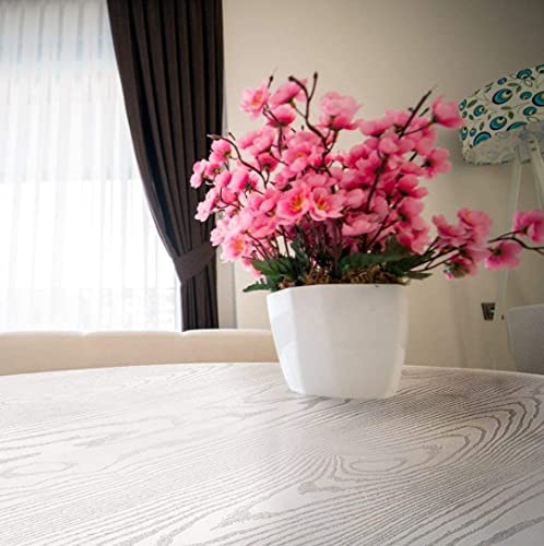 Image of 3D White Wood Wallpaper PVC Self Adhesive Wooden Wall Paper Cabinets Home Office, Furniture, Door, Wardrobe, Kids Room, Decoration (45 x 500 cm)