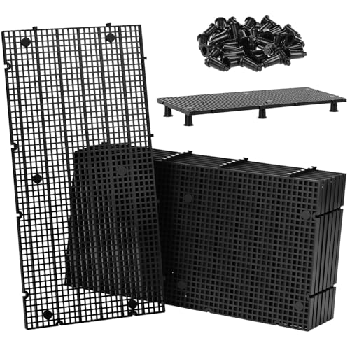 QWORK® 8 Stück15 x 30 cm Aquarium-Gitter aus Kunststoff mit...