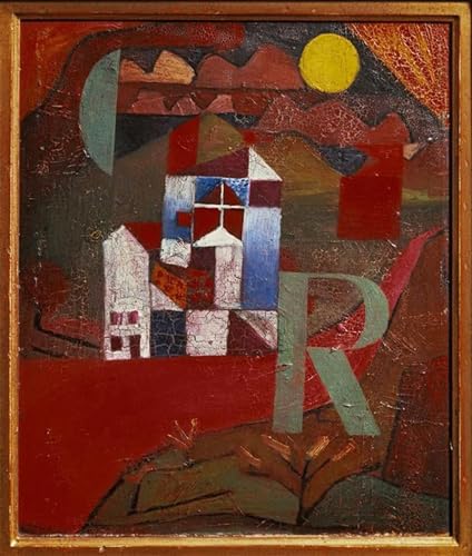 Cuadro Villa R de Paul Klee impresion en lienzo de 60x90 cm decoracion de pared