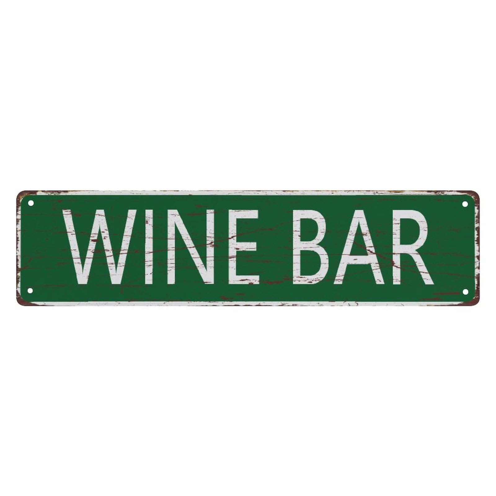 peiyeety Vintage Metal Tin Sign Decorative Wall Art Wine Bar Themed Sign, Rustic Style, Durable Waterproof Rustproof, For Home, Bar, Wine Cellar, Easy To Mount, 4x16 Inch