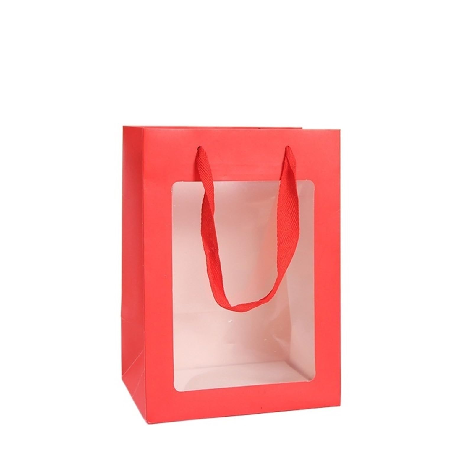 12 sacchetti regalo in carta kraft(Red,30x20x16)