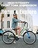 Jasion Roamer ST Electric Bike for Adults, 1200W Peak Motor Max 62miles & 28MPH City Cruiser Ebike,26'' Commuter Ebike, 528WH Removable Battery,7-Speed Electric Bicycles, Front Suspension Bicycles #3