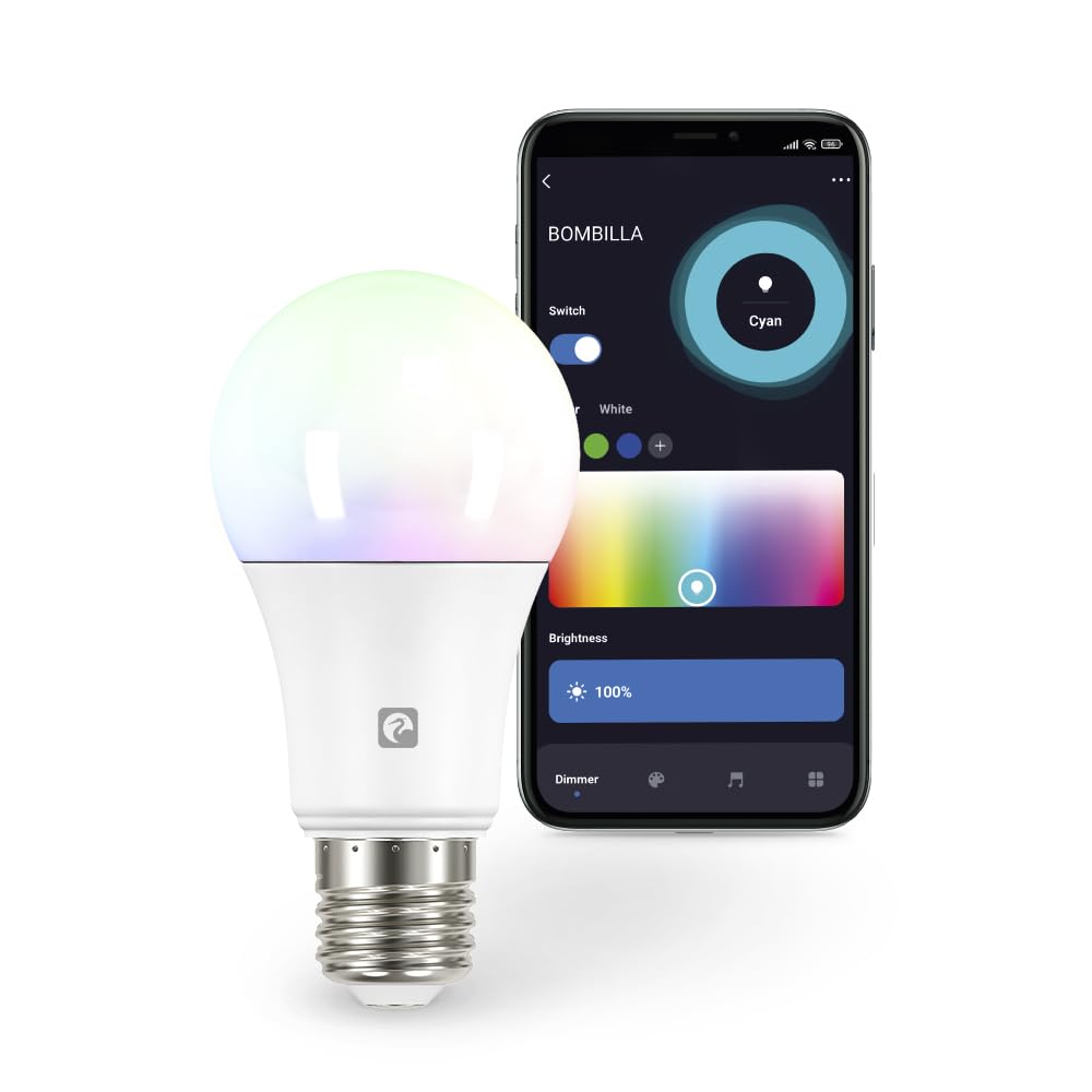 GARZA - Pack Smart Dúo Cabezales Termostáticos con Sensor Zigbee + Bombilla LED WiFi E27 RGB+CCT, Control App y Voz Alexa/Google, Programable, Regulable y Ahorro Energético para el Hogar
