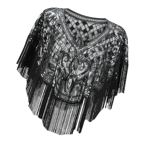 Châle à paillettes luxueux accessoire de tenue de bal et grand mariage