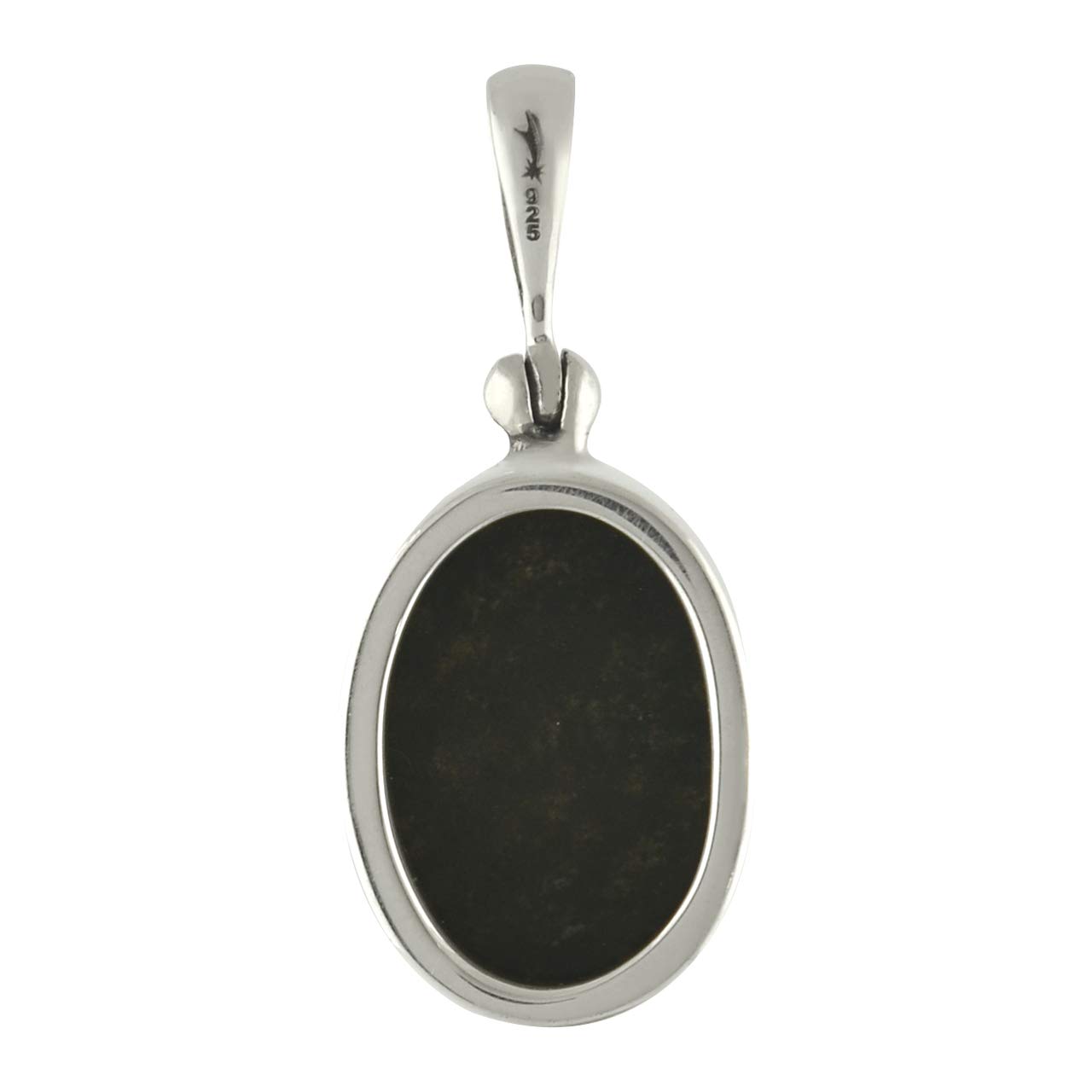 Starborn kanadischer Ammolit mit facettiertem brasilianischen Bergkristall Anhänger in 925 Sterling Silber Fassung