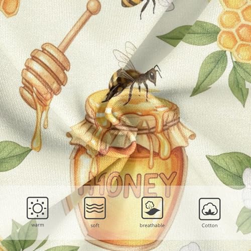 Toddler Girls Underwear 2t Cotton Panties for Girl Fun Undies Kids Briefs Cartoon Honeycomb Bees White Floral3