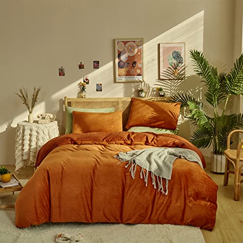 Bring Home Elegance with an Orange Velvet Comforter Set