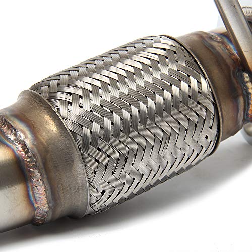 Jy Performance Front Flex Pipe Compatible With 2003-2007 Honda Accord 2.4L Direct Fit Stainless Steel 52349 #TOP3